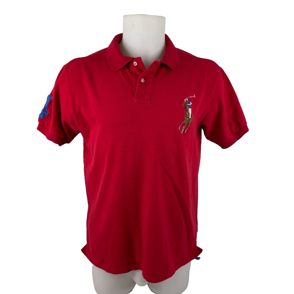 Polo By Ralph Lauren Men Large Red Shirt Big Pony Flesh Casual